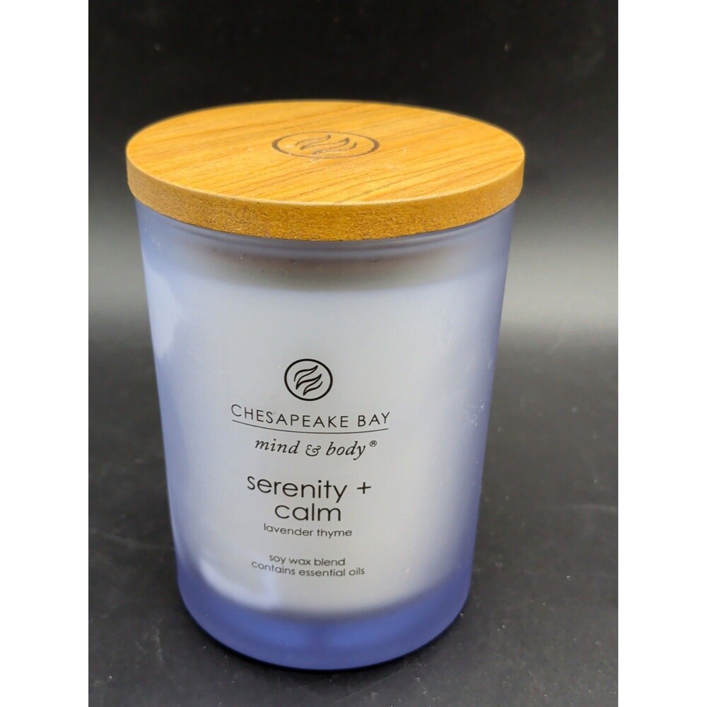 Chesapeake Bay Candle Medium Jar SOY Scented Serenity + Calm Lavender Thyme